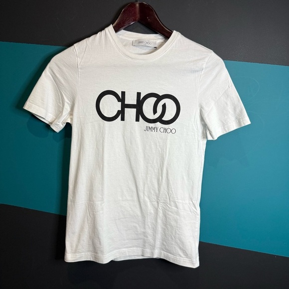 Jimmy Choo White Short Sleeve Tee - Picture 1 of 11